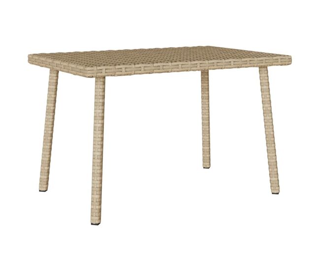Mesa de centro de jardín katrina beige 37x60x40 cm