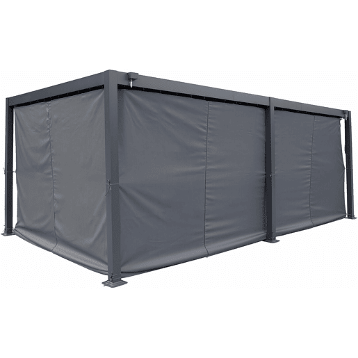 Cortina Kensington para pérgula bioclimática - 3 x 5 m - Cinzento