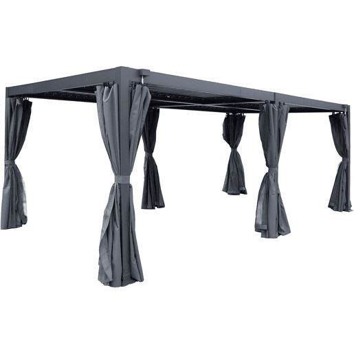Cortina Kensington para pérgula bioclimática - 3 x 5 m - Cinzento