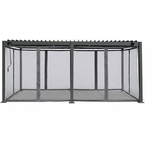 Cortina Kensington para pérgula bioclimática - 3 x 5 m - Cinzento