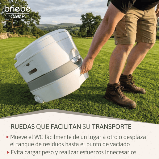 Briebe WC1196W Sanita Química Portátil com Rodas 24L Camper, Campismo, Caravana, Auto Caravana, WC, , Branco