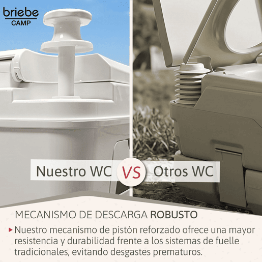 Briebe WC1196W Sanita Química Portátil com Rodas 24L Camper, Campismo, Caravana, Auto Caravana, WC, , Branco