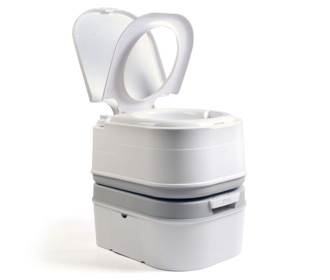 Briebe wc1195w wc inodoro portátil químico adultos 24l camper, camping, auto caravana vater descarga agua 19l, , blanco