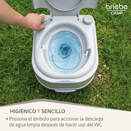 Briebe WC1195W Sanita Química Portátil para Adultos 24L Camper, Campismo, Caravana, Auto Caravana, WC, , Branco