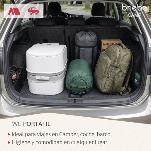 Briebe WC1195W Sanita Química Portátil para Adultos 24L Camper, Campismo, Caravana, Auto Caravana, WC, , Branco