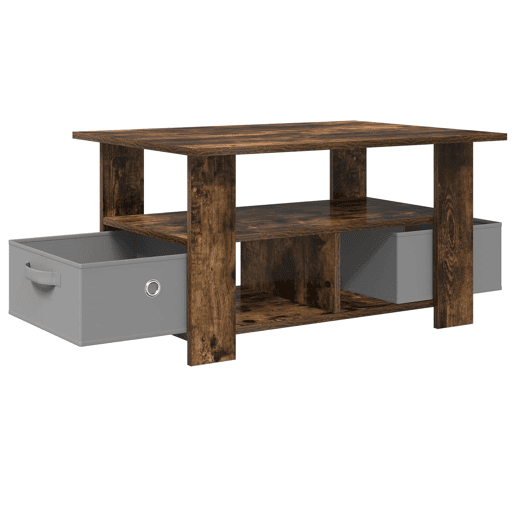 Mesa de Centro, Mesa baixa, com gaveta Carvalho Defumado 77 x 55 x 42 cm