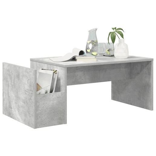 Mesa de Centro, Mesa baixa, Cinzento 90 x 45 x 35 cm Madeira processada