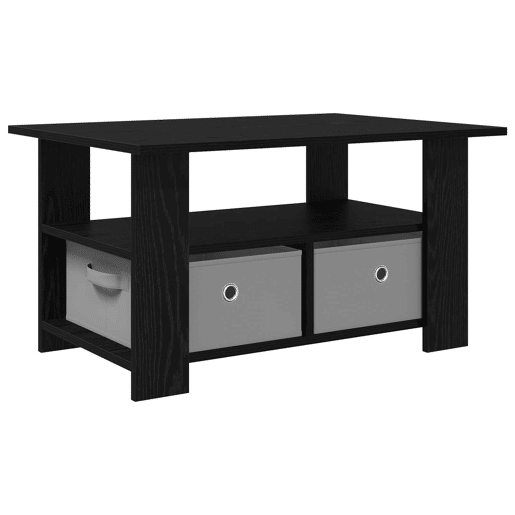 Mesa de Centro, Mesa baixa, com gaveta Carvalho Preto 77 x 55 x 42 cm
