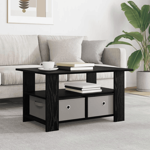 Mesa de Centro, Mesa baixa, com gaveta Carvalho Preto 77 x 55 x 42 cm