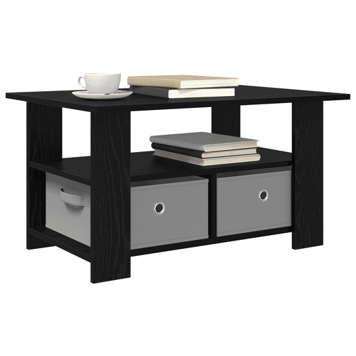 Mesa de Centro, Mesa baixa, com gaveta Carvalho Preto 77 x 55 x 42 cm