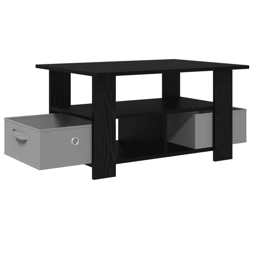 Mesa de Centro, Mesa baixa, com gaveta Carvalho Preto 77 x 55 x 42 cm