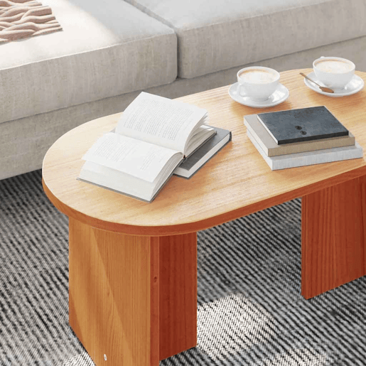 Mesa de Centro, Mesa baixa, Marrom Cera 80 x 39,5 x 35 cm