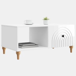 Mesa de Centro, Mesa baixa, Branco Brilhante 90 x 50 x 40 cm