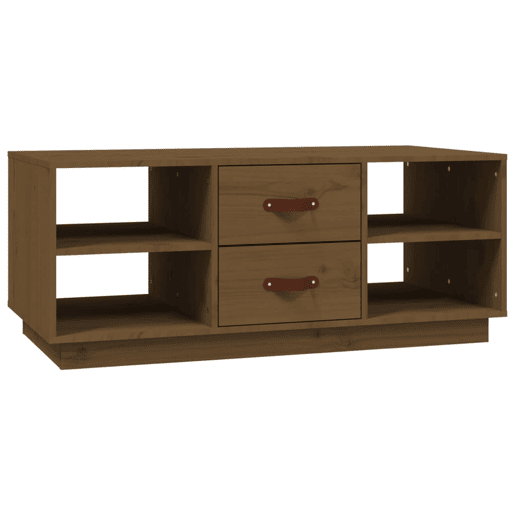 Mesa de Centro, Mesa baixa, 100x50x41 cm pinho maciço castanho mel