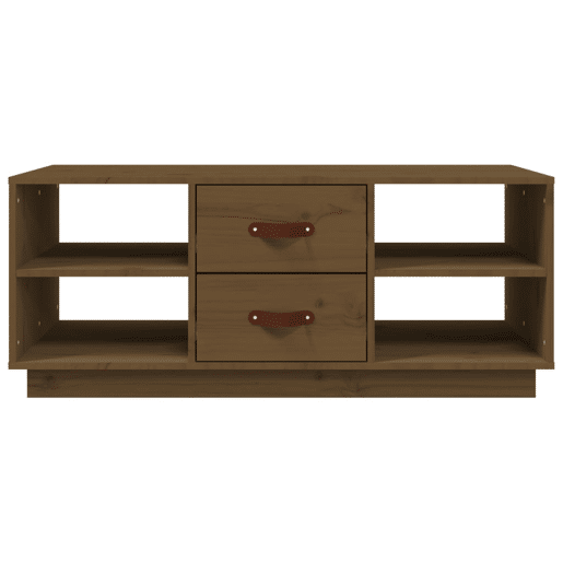 Mesa de Centro, Mesa baixa, 100x50x41 cm pinho maciço castanho mel