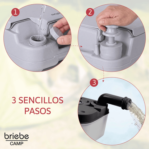 Briebe WC1195G Sanita Química Portátil para Adultos 24L Camper, Campismo, Caravana, Auto Caravana, WC, , Cinza