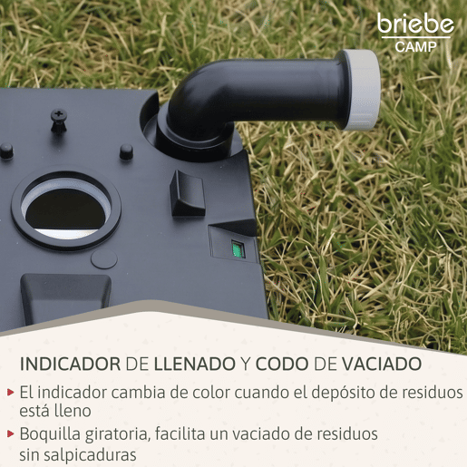 Briebe WC1195G Sanita Química Portátil para Adultos 24L Camper, Campismo, Caravana, Auto Caravana, WC, , Cinza