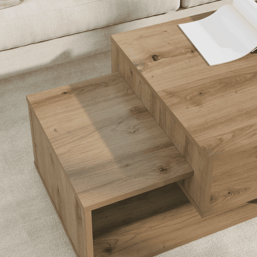 Mesa de Centro, Mesa baixa, Carvalho Artesanal 105 x 50 x 32,5 cm