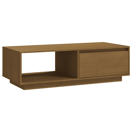 Mesa de Centro, Mesa baixa, 110x50x33,5 cm pinho maciço castanho mel
