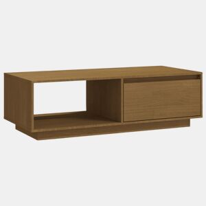 Mesa de Centro, Mesa baixa, 110x50x33,5 cm pinho maciço castanho mel
