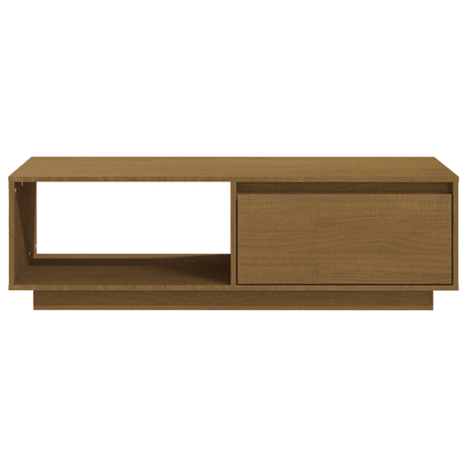 Mesa de Centro, Mesa baixa, 110x50x33,5 cm pinho maciço castanho mel