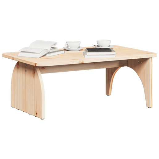 Mesa de Centro, Mesa baixa, Natural 80 x 50 x 31 cm Madeira de pinho maciça