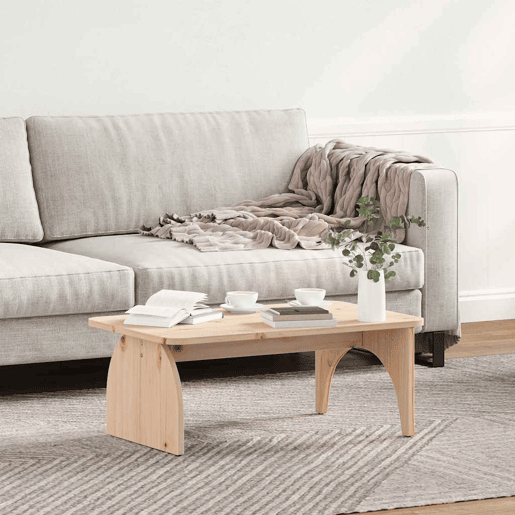 Mesa de Centro, Mesa baixa, Natural 80 x 50 x 31 cm Madeira de pinho maciça
