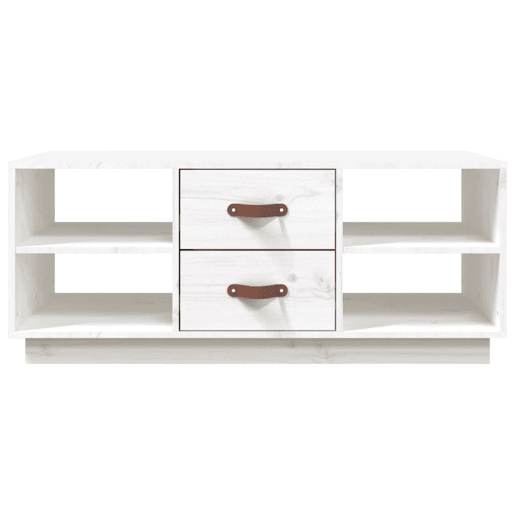 Mesa de Centro, Mesa baixa, 100x50x41 cm pinho maciço branco