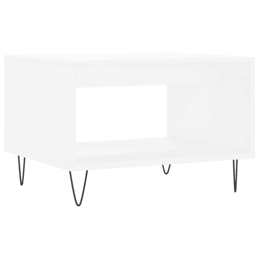 Mesa de Centro, Mesa baixa, 60x50x40 cm derivados de madeira branco