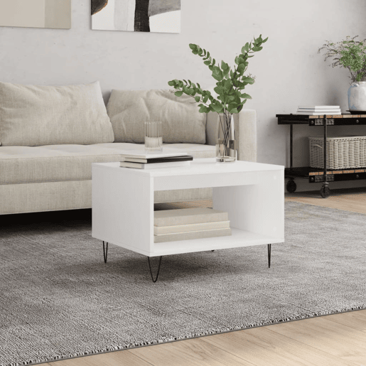 Mesa de Centro, Mesa baixa, 60x50x40 cm derivados de madeira branco