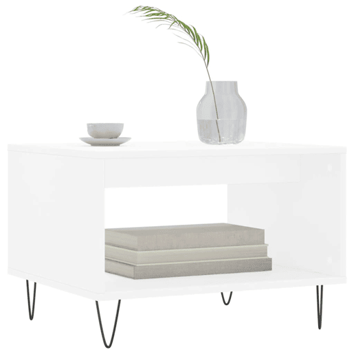 Mesa de Centro, Mesa baixa, 60x50x40 cm derivados de madeira branco