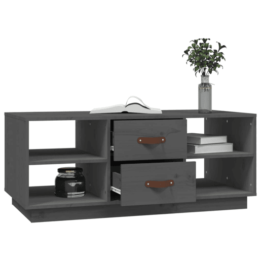 Mesa de Centro, Mesa baixa, 100x50x41 cm pinho maciço cinza