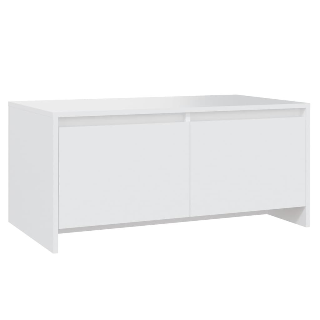 Mesa de café - mesa de centro madera contrachapada blanco 90x50x41,5 cm