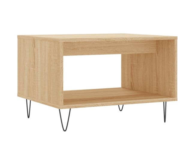 Mesa de café - mesa de centro madera de ingeniería roble sonoma 60x50x40 cm