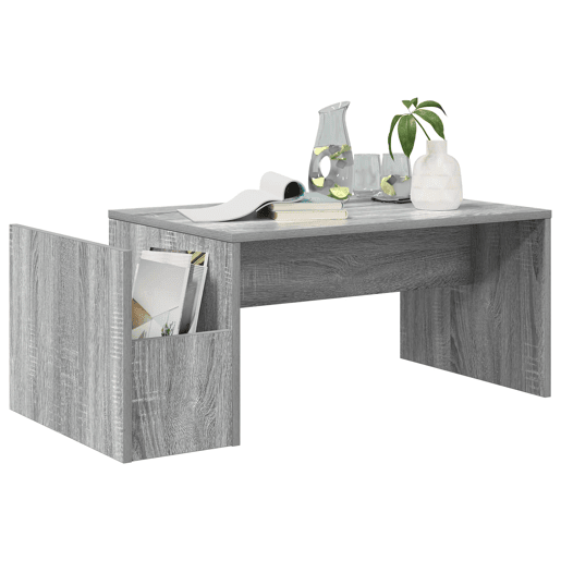 Mesa de Centro, Mesa baixa, Cinza Sonoma 90 x 45 x 35 cm Madeira processada