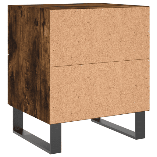 Soluna Home - Mesas de cabeceira Madeira trabalhada e ferro 40 x 35 x 47,5 cm