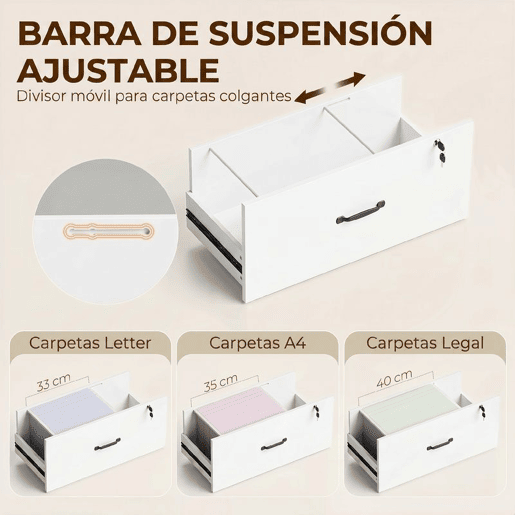 HOMCOM Arquivador com Prateleiras Móvel de Escritório com Prateleiras Gaveta para Arquivos A4 e Carta e Suporte para Impressora Estante Vertical para Escritório 70x40x157 cm Branco