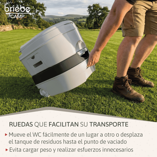 Briebe WC1196G Sanita Química Portátil com Rodas 24L Camper, Campismo, Caravana, Auto Caravana, WC, , Cinza