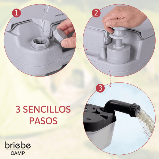 Briebe WC1196G Sanita Química Portátil com Rodas 24L Camper, Campismo, Caravana, Auto Caravana, WC, , Cinza