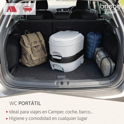 Briebe WC1196G Sanita Química Portátil com Rodas 24L Camper, Campismo, Caravana, Auto Caravana, WC, , Cinza