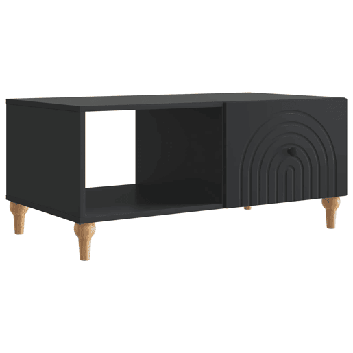 Mesa de Centro, Mesa baixa, Preto 90 x 50 x 40 cm Derivados de Madeira