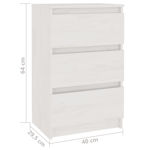 Soluna Home - Mesas de cabeceira Madeira 40 x 29,5 x 64 cm