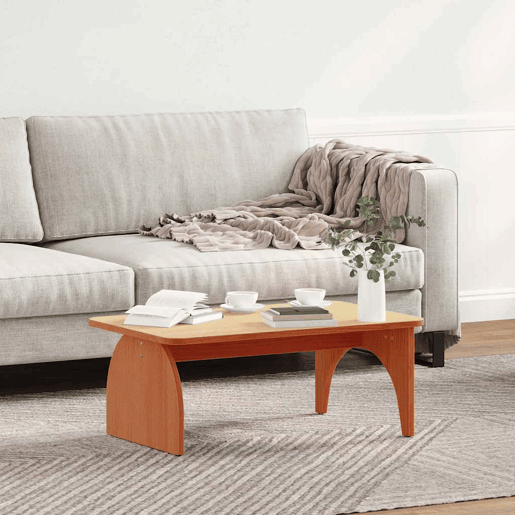 Mesa de Centro, Mesa baixa, Marrom Cera 80 x 50 x 31 cm