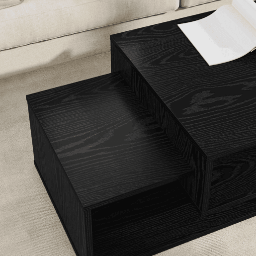 Mesa de Centro, Mesa baixa, Carvalho Preto 105 x 50 x 32,5 cm