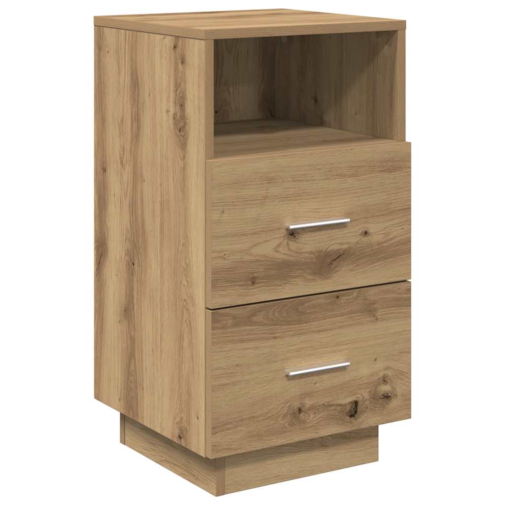 Soluna home - mesitas de noche madera roble 36 x 36 x 68 cm