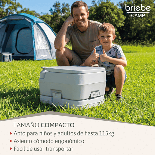 Briebe WC1194 Sanita Química Portátil para Adultos 10L Camper, Campismo, Caravana, Auto Caravana, WC, , Cinza