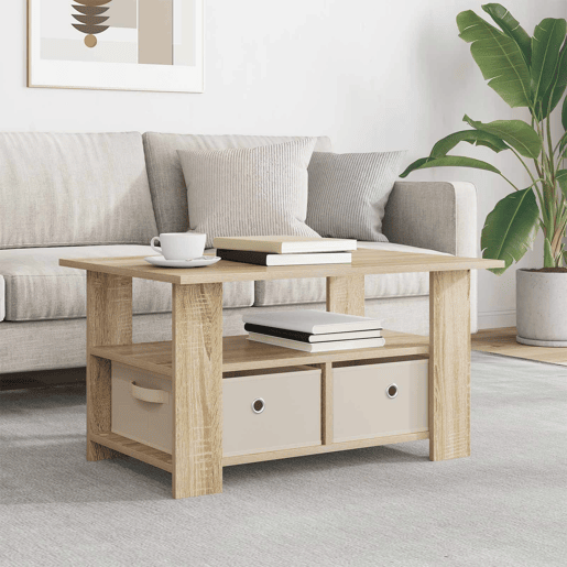 Mesa de Centro, Mesa baixa, com gaveta Carvalho Sonoma 77 x 55 x 42 cm