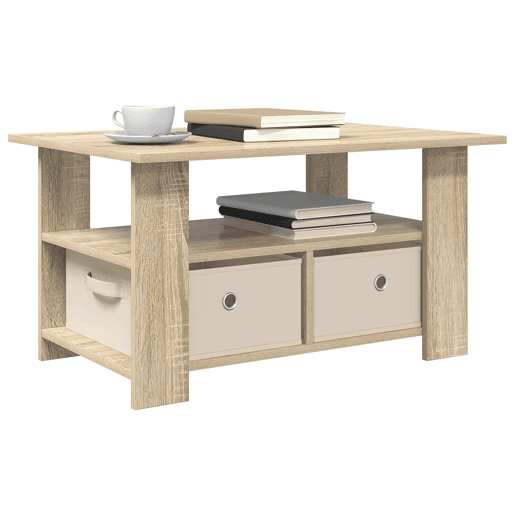 Mesa de Centro, Mesa baixa, com gaveta Carvalho Sonoma 77 x 55 x 42 cm