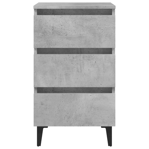 Soluna Home - Mesas de cabeceira Madeira trabalhada e metal 40 x 35 x 69 cm