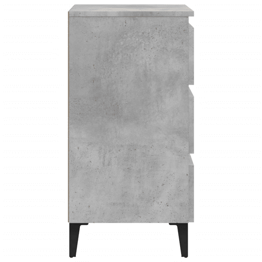 Soluna Home - Mesas de cabeceira Madeira trabalhada e metal 40 x 35 x 69 cm